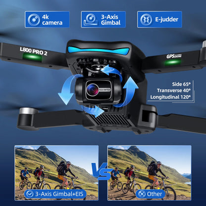 Drone with Camera 4K for Adults,5G Wifi FPV Live Transmission, 50 Minutes Flight Time, Black